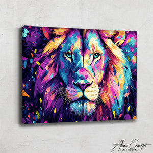 Cadre Lion Pop Art