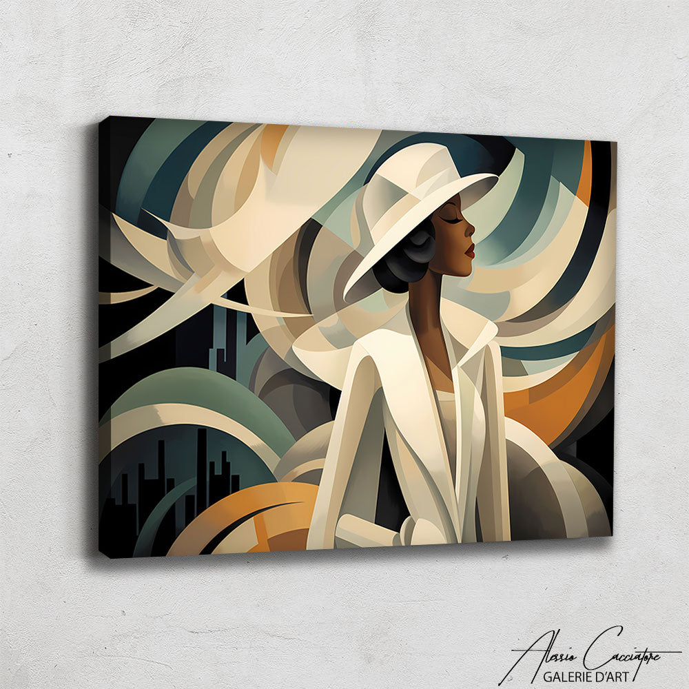 art deco tableau ethnique