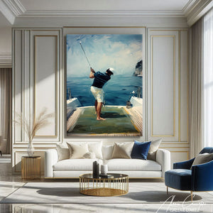 TABLEAU GOLFEUR ABSTRAIT
