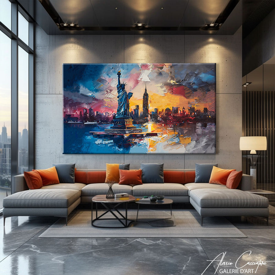 Tableau Statue de la Liberté Peinture – mise en situation