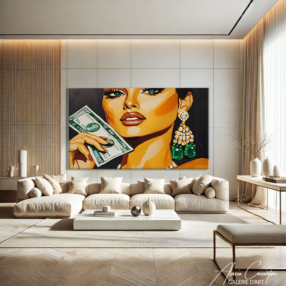 Grand tableau salon design
