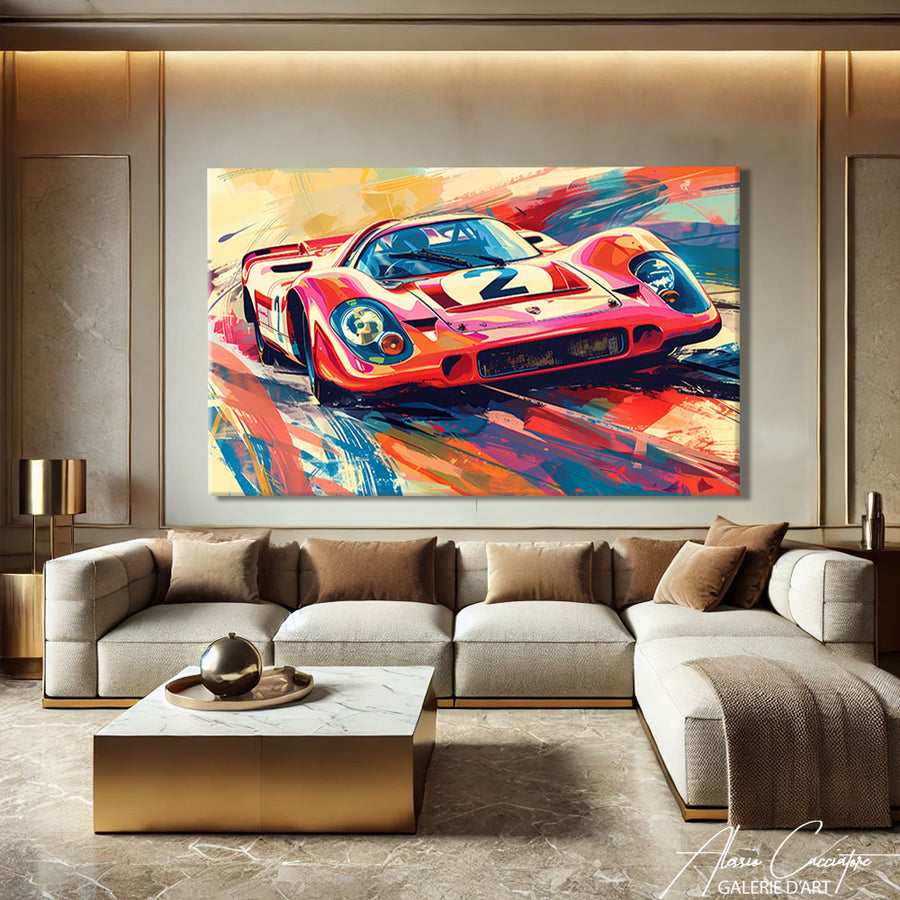 Tableau Porsche Le Mans
 – mise en situation