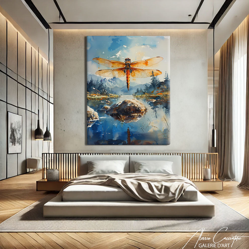 Peinture Libellule Aquarelle
