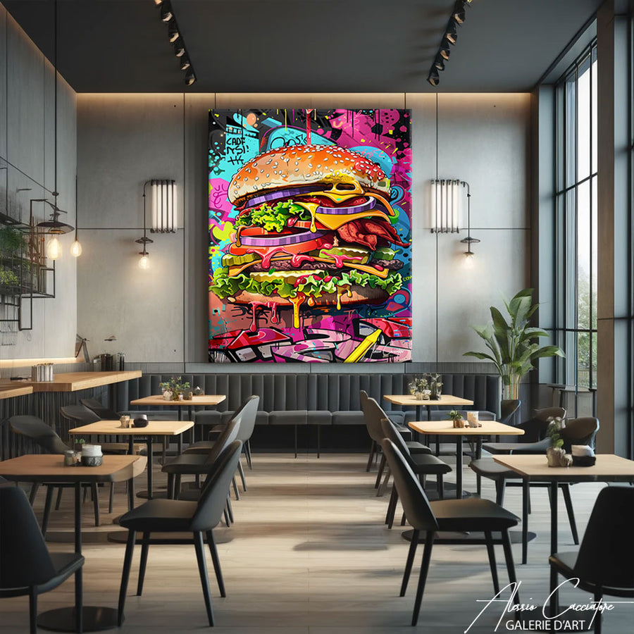 tableau street art cuisine – mise en situation