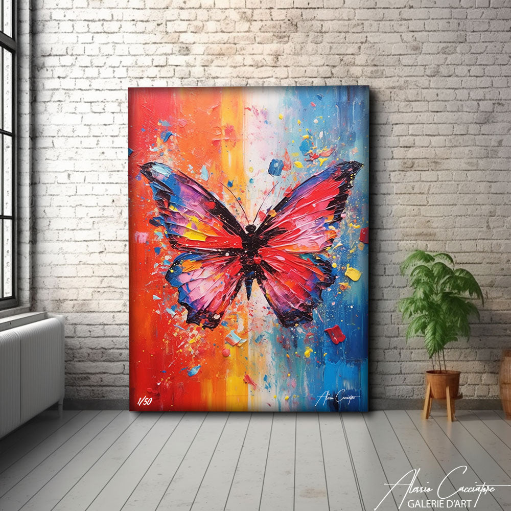 tableau avec papillon