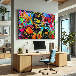 tableau street art avec cadre
