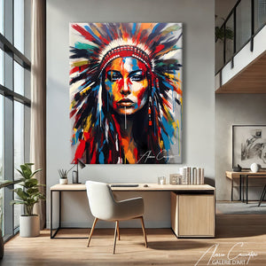 tableau peinture indien