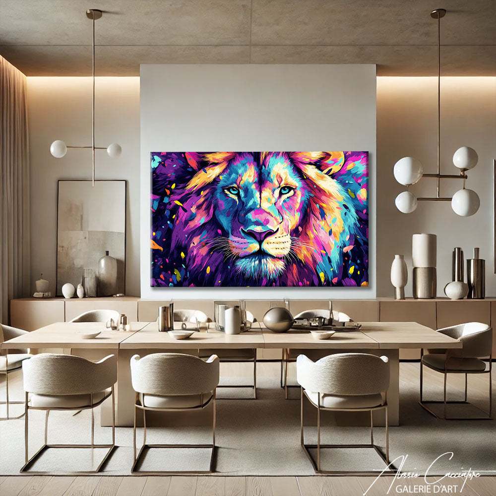 Tableau Lion Moderne
