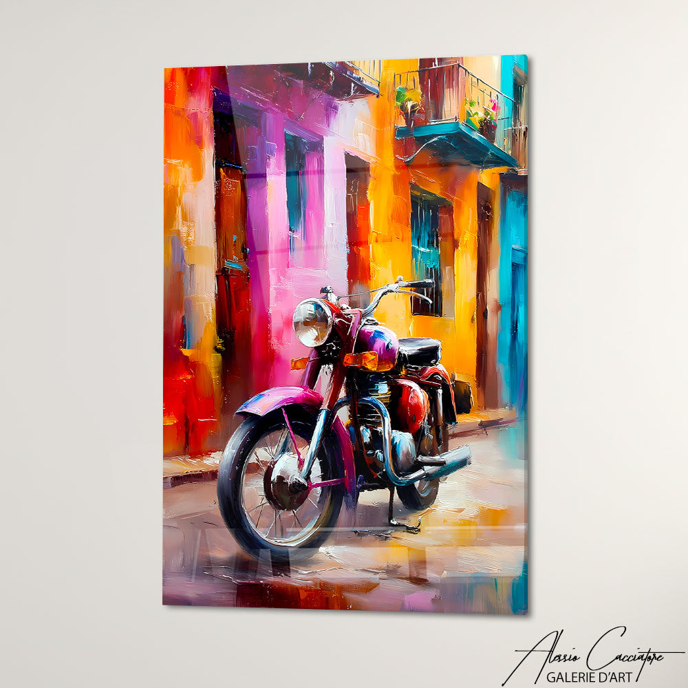 Tableau Peinture Moto