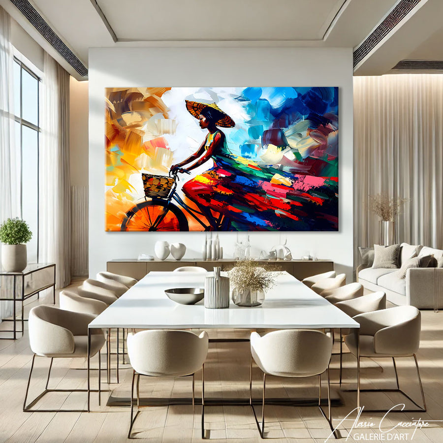 Tableau Acrylique Africain – mise en situation