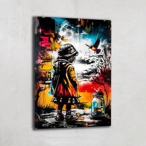 TABLEAU POP ART ENFANT ABSTRAIT