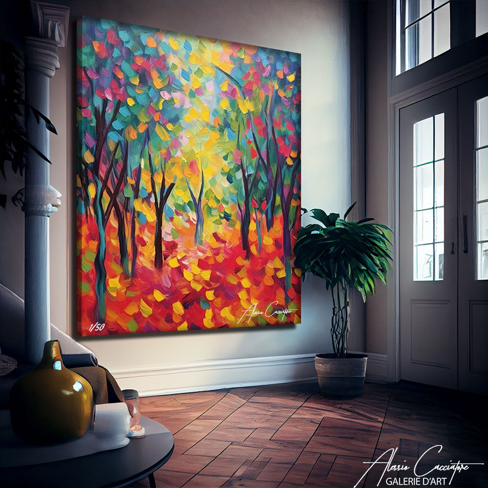 peinture abstraite de fleurs