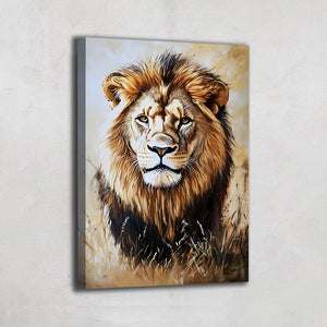 TABLEAU LION SAVANE