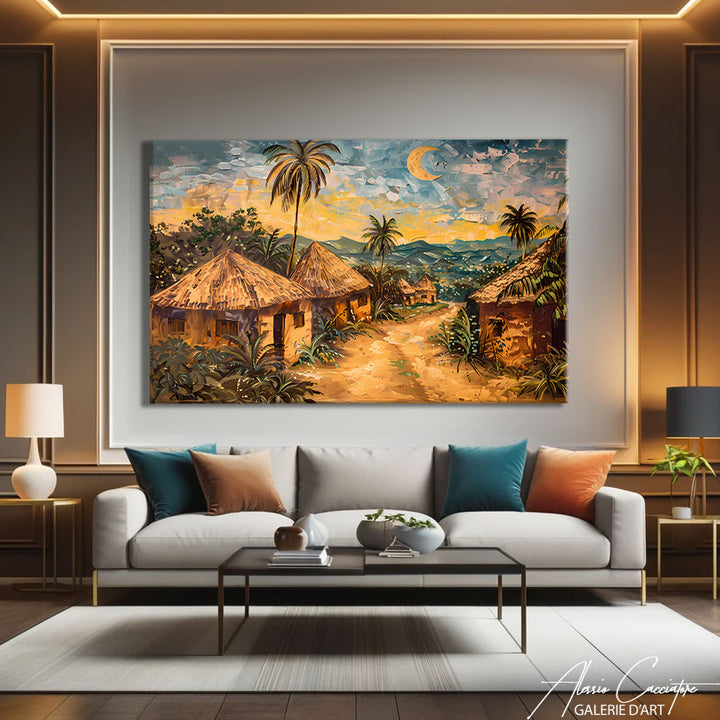 tableau paysage africain