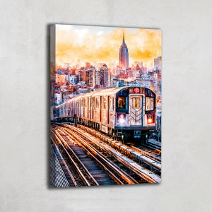 TABLEAU MANHATTAN AQUARELLE