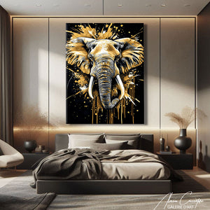 TABLEAU ÉLÉPHANT ABSTRAIT