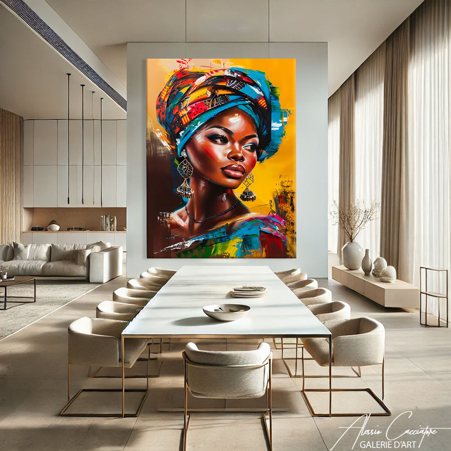 TABLEAU AFRICAINE COULEUR – mise en situation