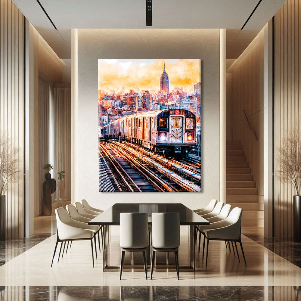 TABLEAU MANHATTAN AQUARELLE