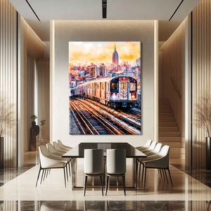 TABLEAU MANHATTAN AQUARELLE
