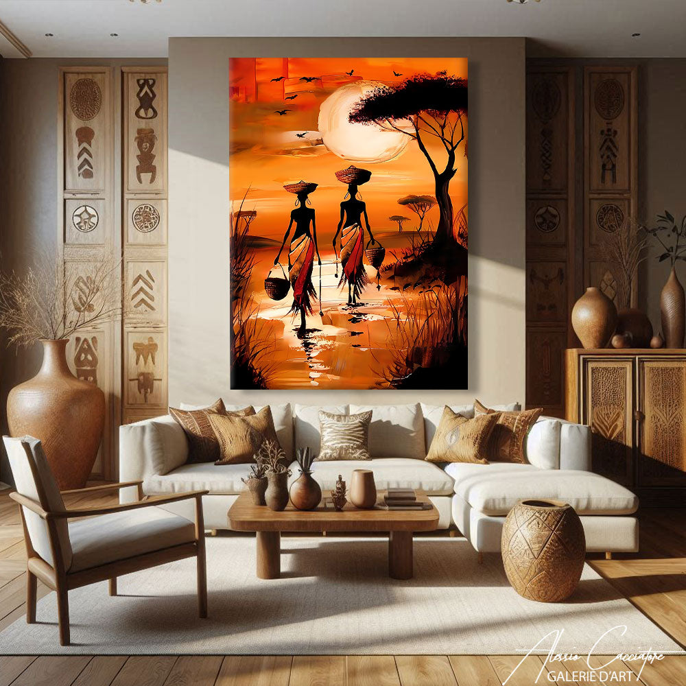 tableau africain peinture