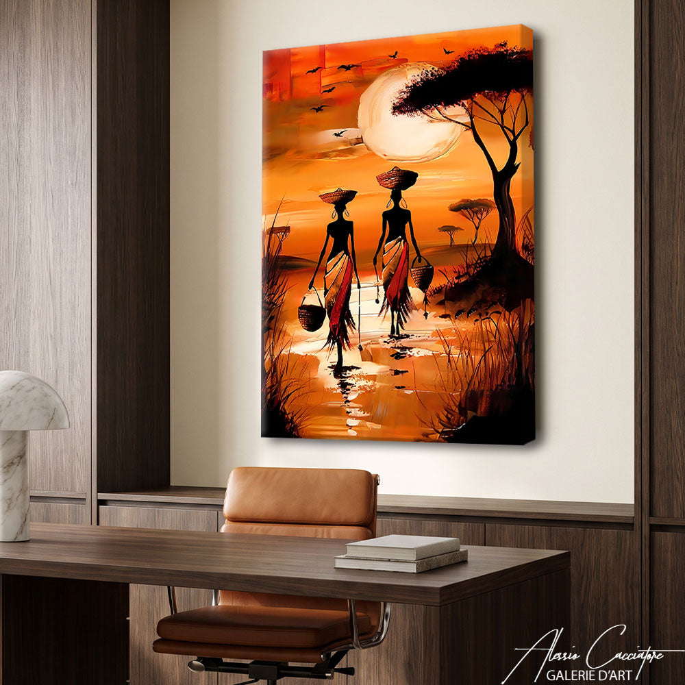 tableau africain paysage