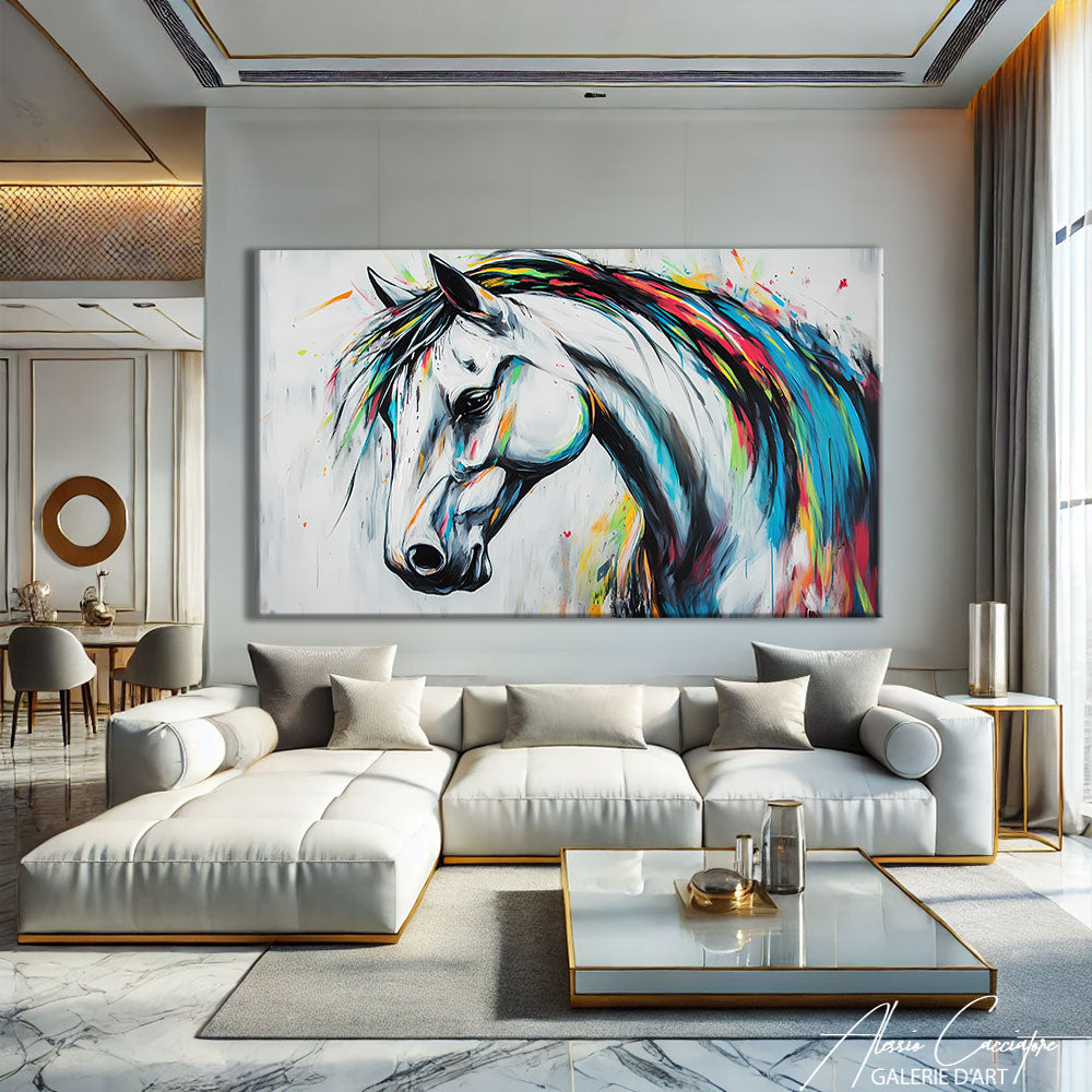 TABLEAU CHEVAL BLEU