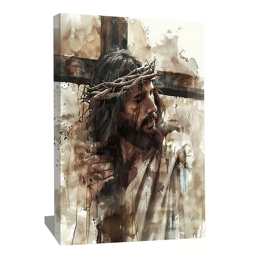 TABLEAU JÉSUS CHRIST ABSTRAIT