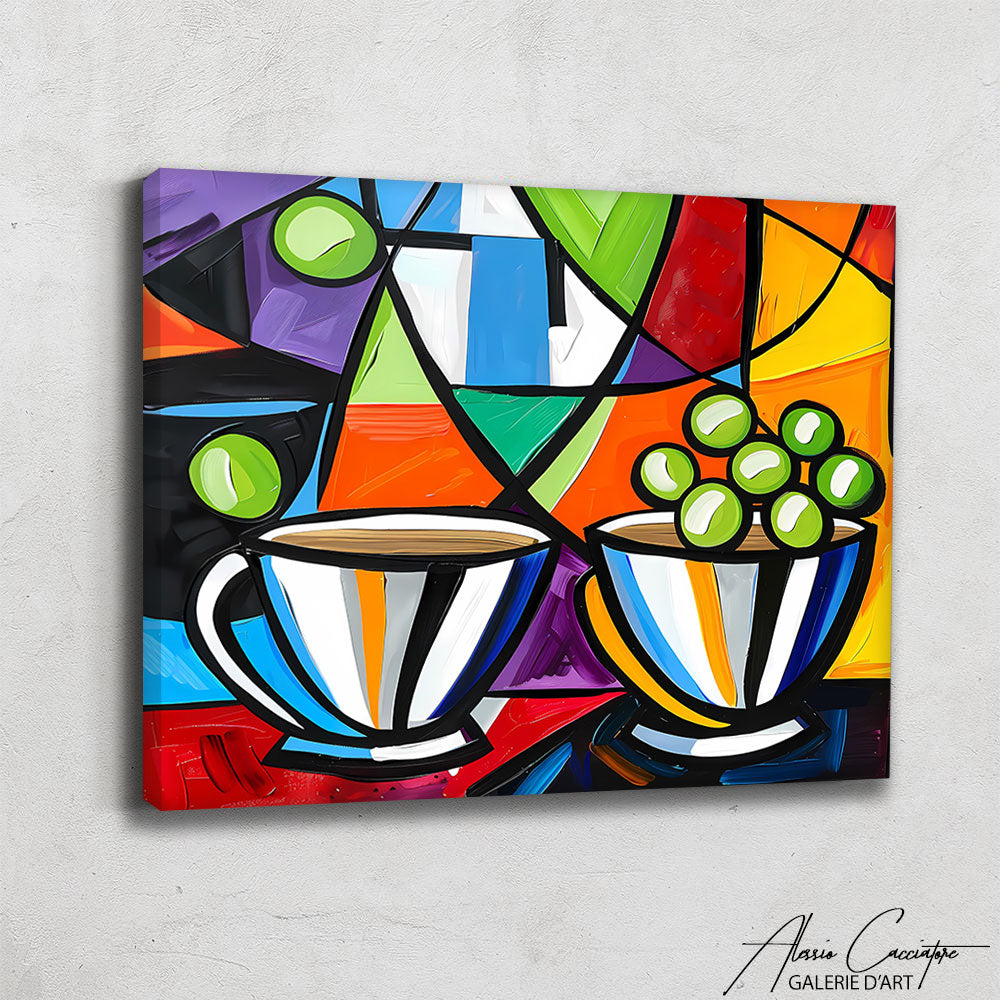 toile tableau cubiste