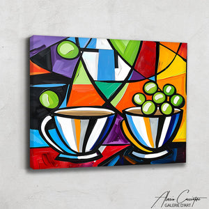 toile tableau cubiste