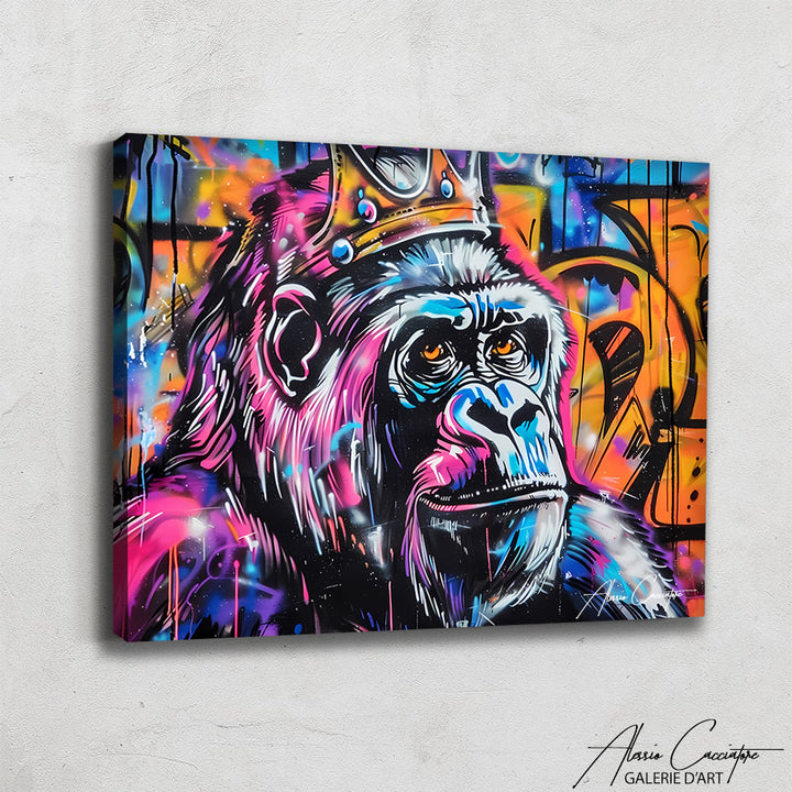 Tableau Gorille Multicolore
