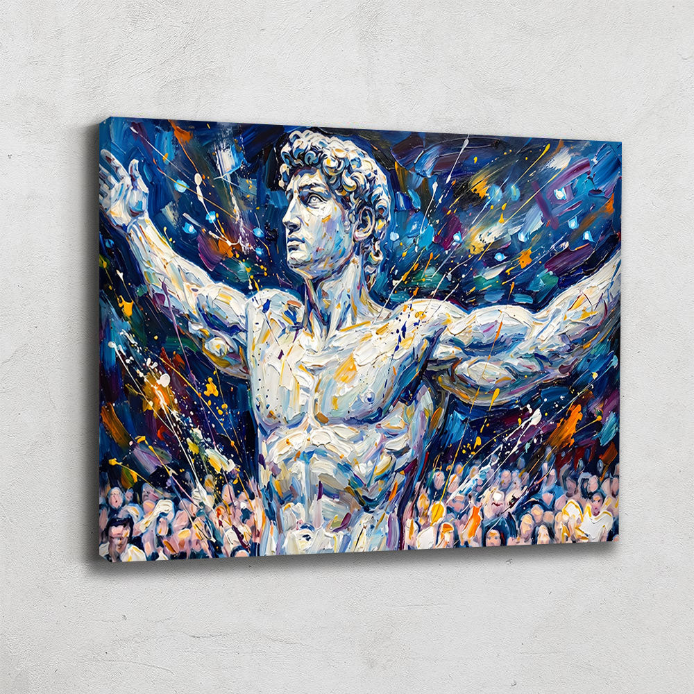 TABLEAU STATUE GRECQUE POP ART