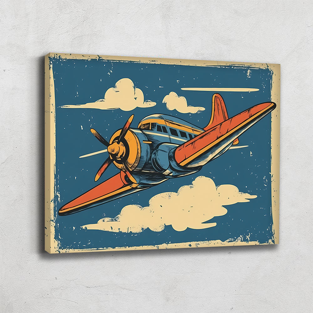 Tableau Avion Vintage