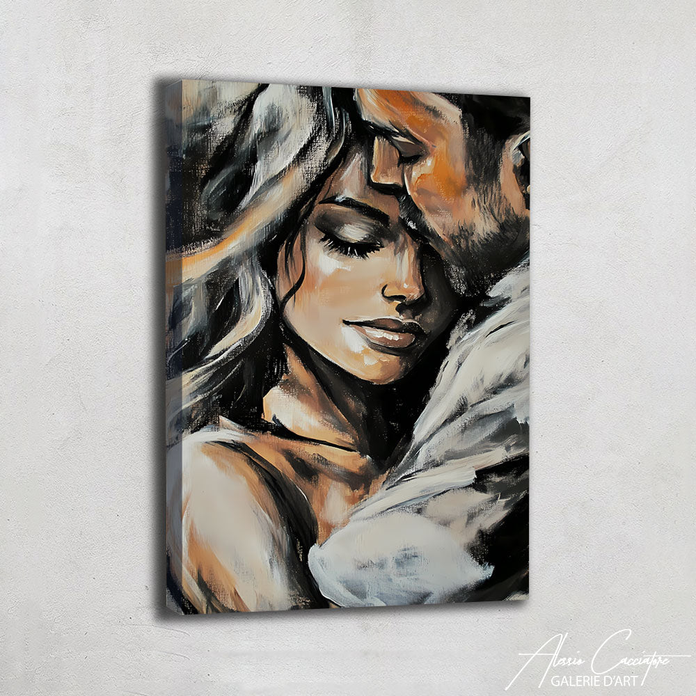 Peinture Couple Abstrait