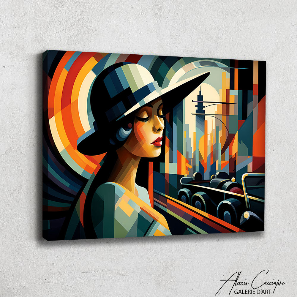 Peinture Art Déco Femme