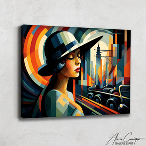 Peinture Art Déco Femme