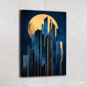 Tableau Moderne Bleu
