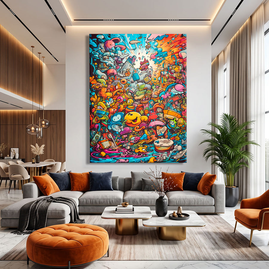 TABLEAU GRAFFITI ART – mise en situation