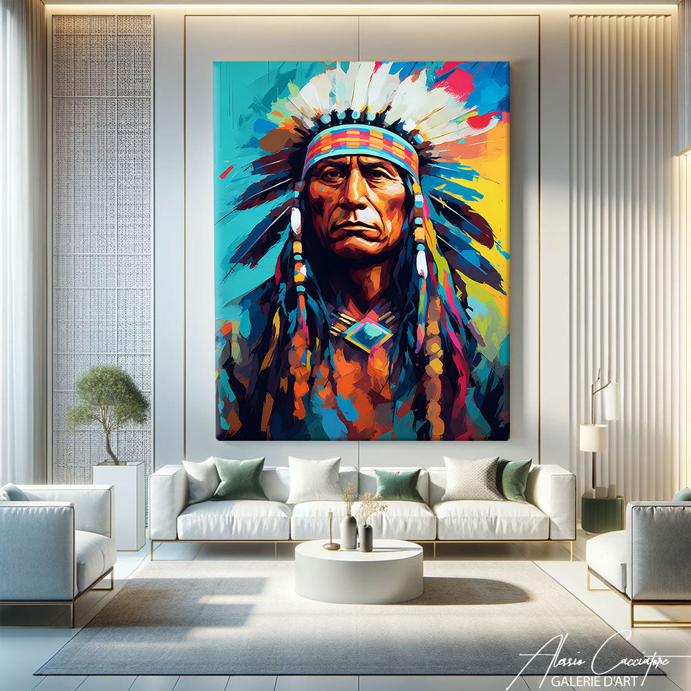 TABLEAU INDIEN MODERNE