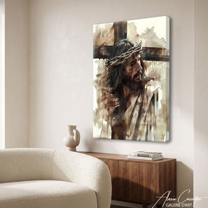 TABLEAU JÉSUS CHRIST ABSTRAIT