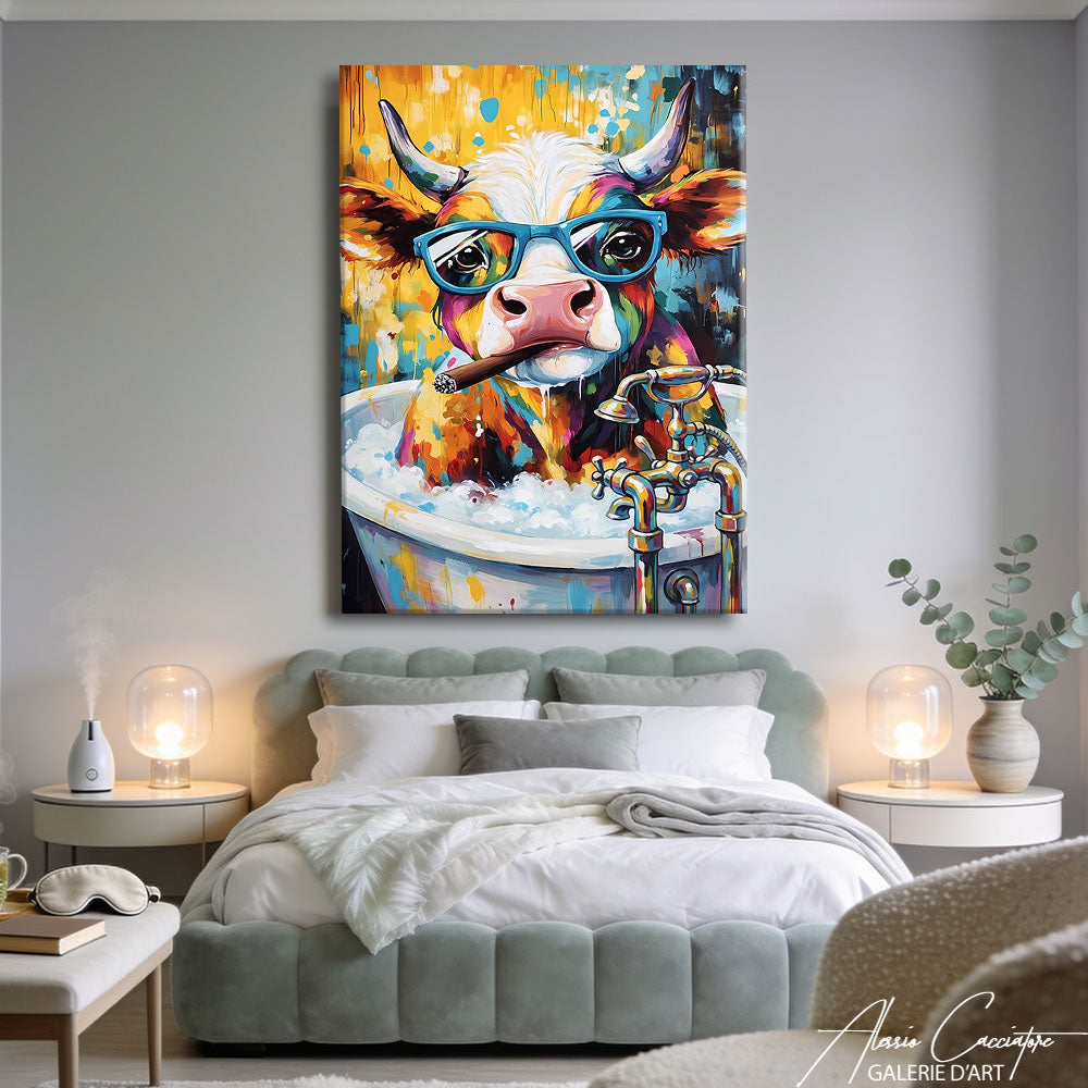 Toile Pop Art Vache