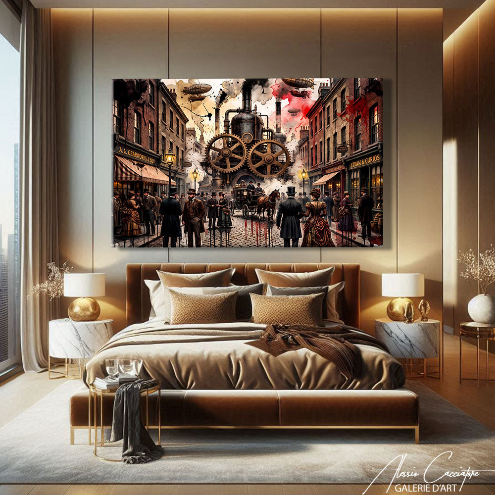 Toile Grand Tableau Style Industriel
