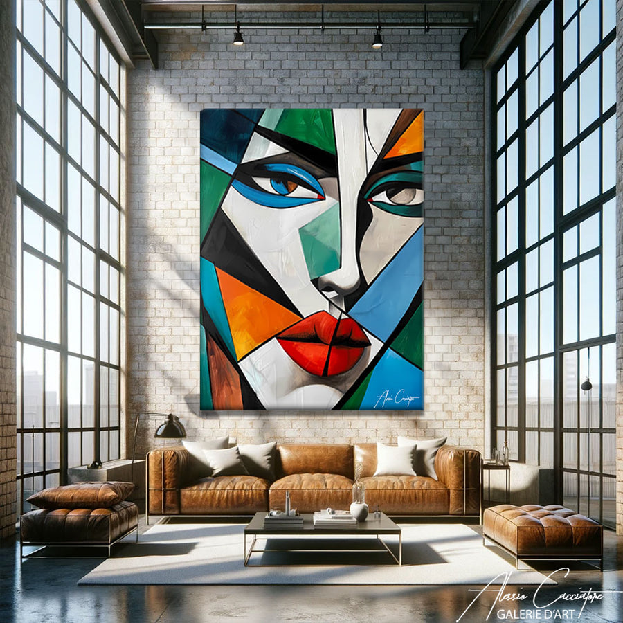 tableau femme cubisme – mise en situation
