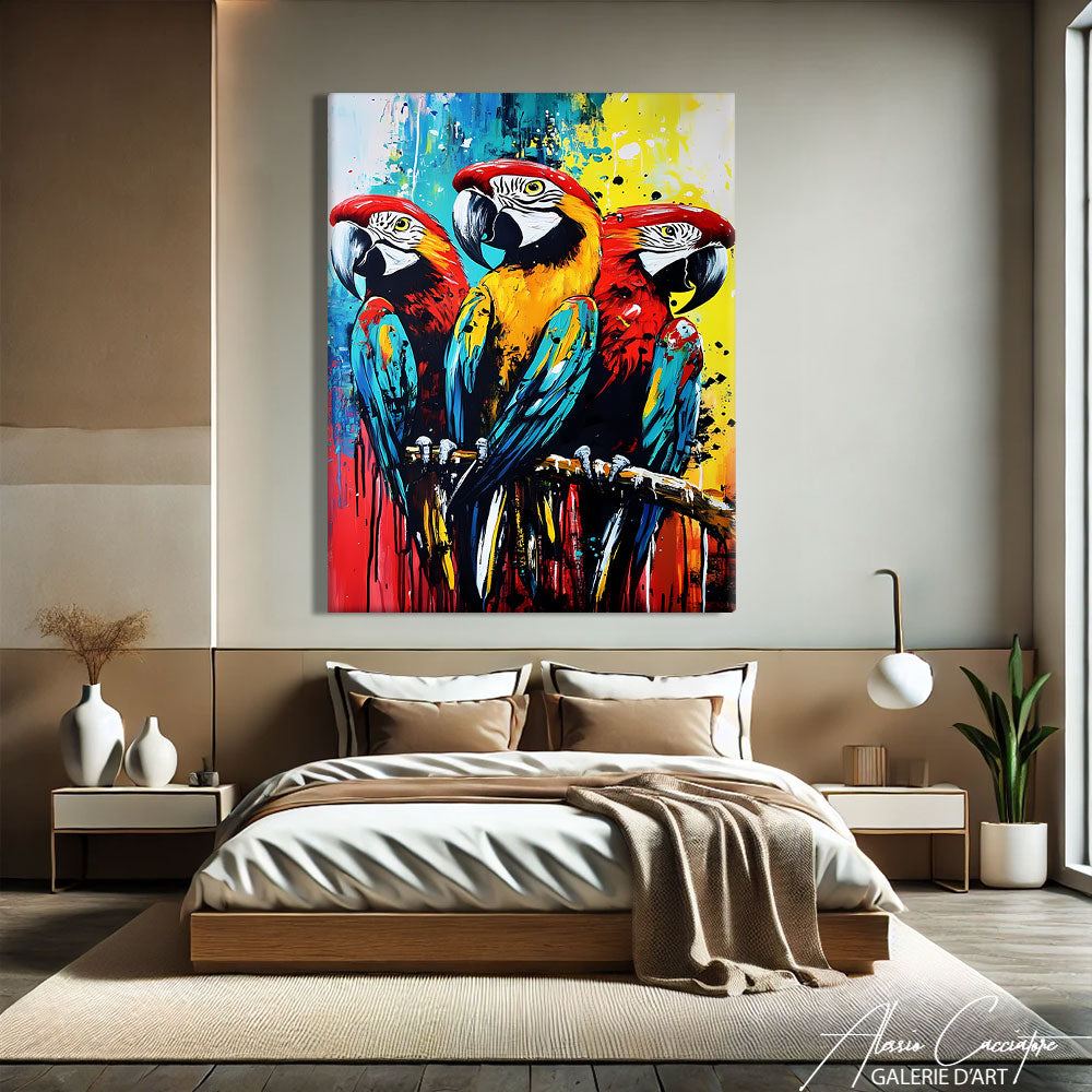 Toile Peinture Perroquet