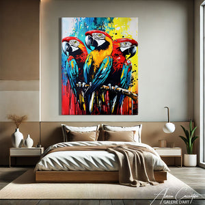 Toile Peinture Perroquet