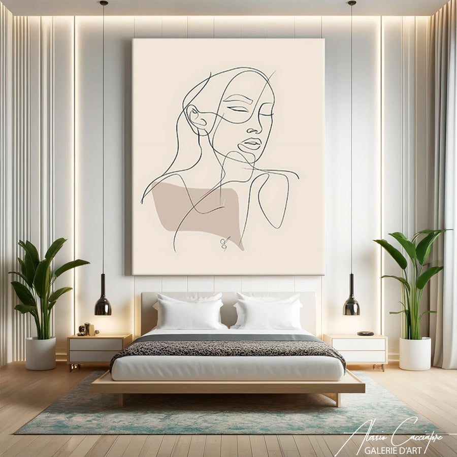 Tableau Minimaliste Beige – mise en situation