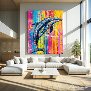 Tableau Peinture Dauphin