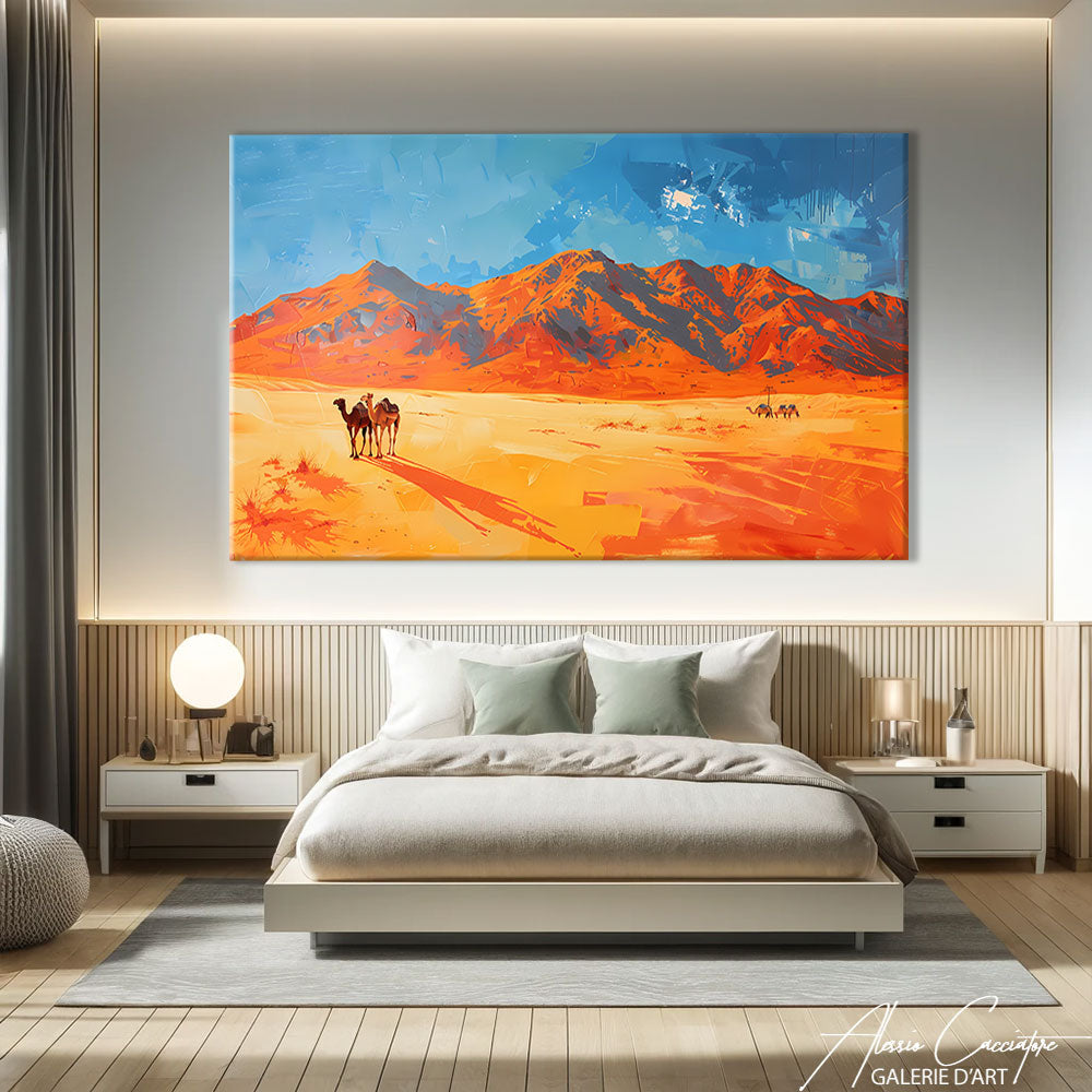 tableau oriental abstrait