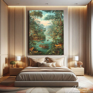 Tableau Forêt Abstrait