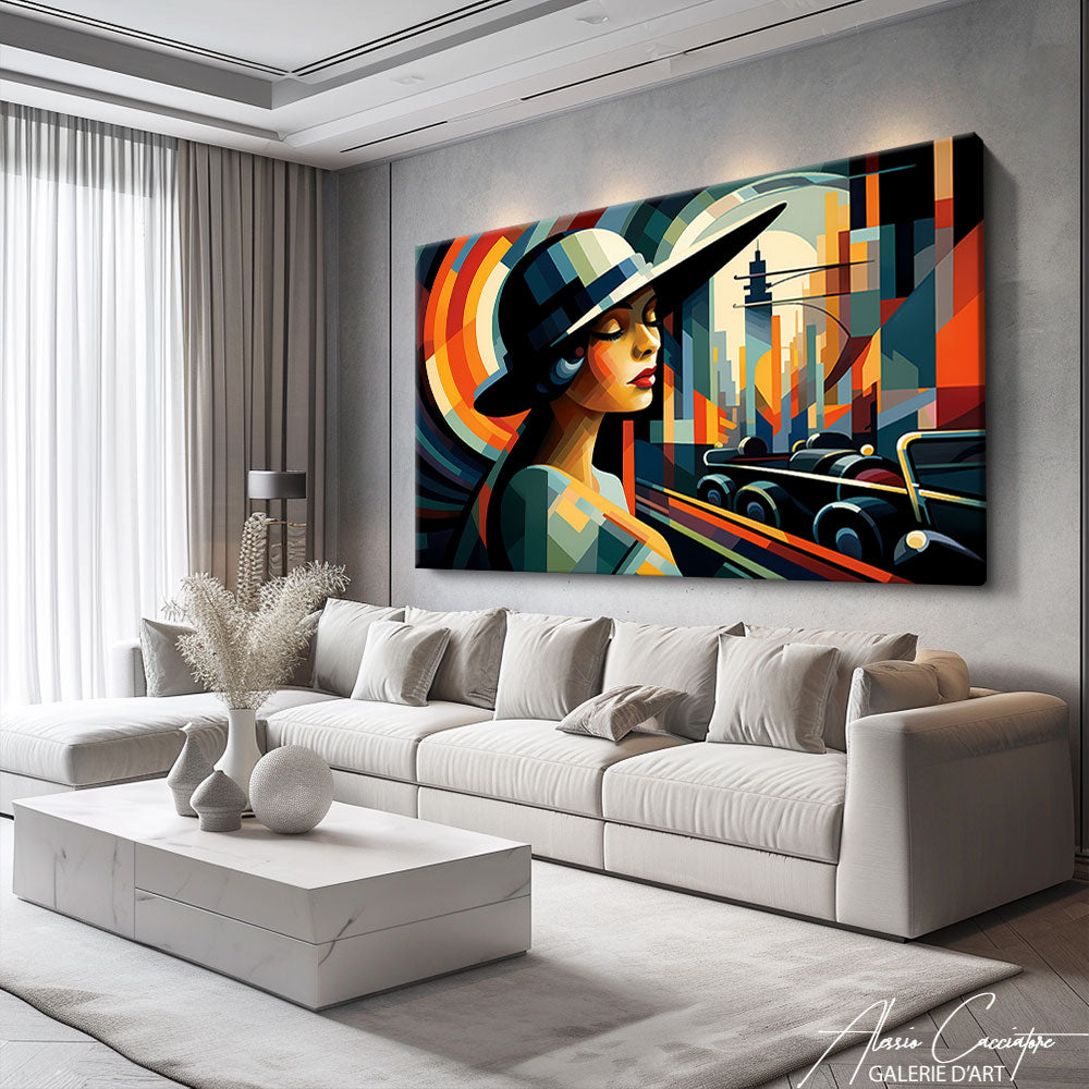 Peinture Art Dco Femme