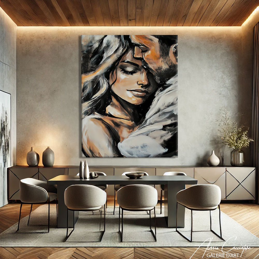 Peinture Couple Abstrait